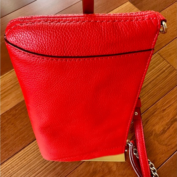 Kate Spade Berkshire Road Adela Leather Small Shoulder Bag in Poppy Red with COA - Picture 5 of 14